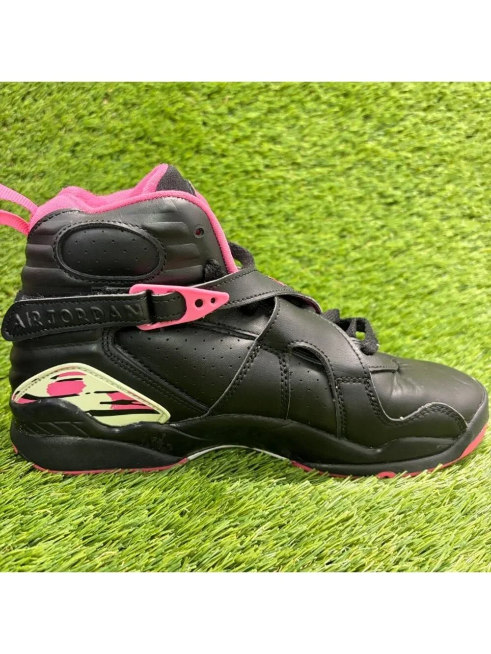 Nike Air Jordan 8 Retro Pinksicle Black Girls Size 6.5Y Basketball Shoes Sneaker